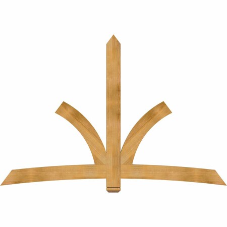 Ekena Millwork Davenport Rough Sawn Timber Gable Bracket, Western Red Cedar, 96"W x 64"H x 2"D x 6"F, 16/12 Pitch GBW096X64X0206DAV00RWR